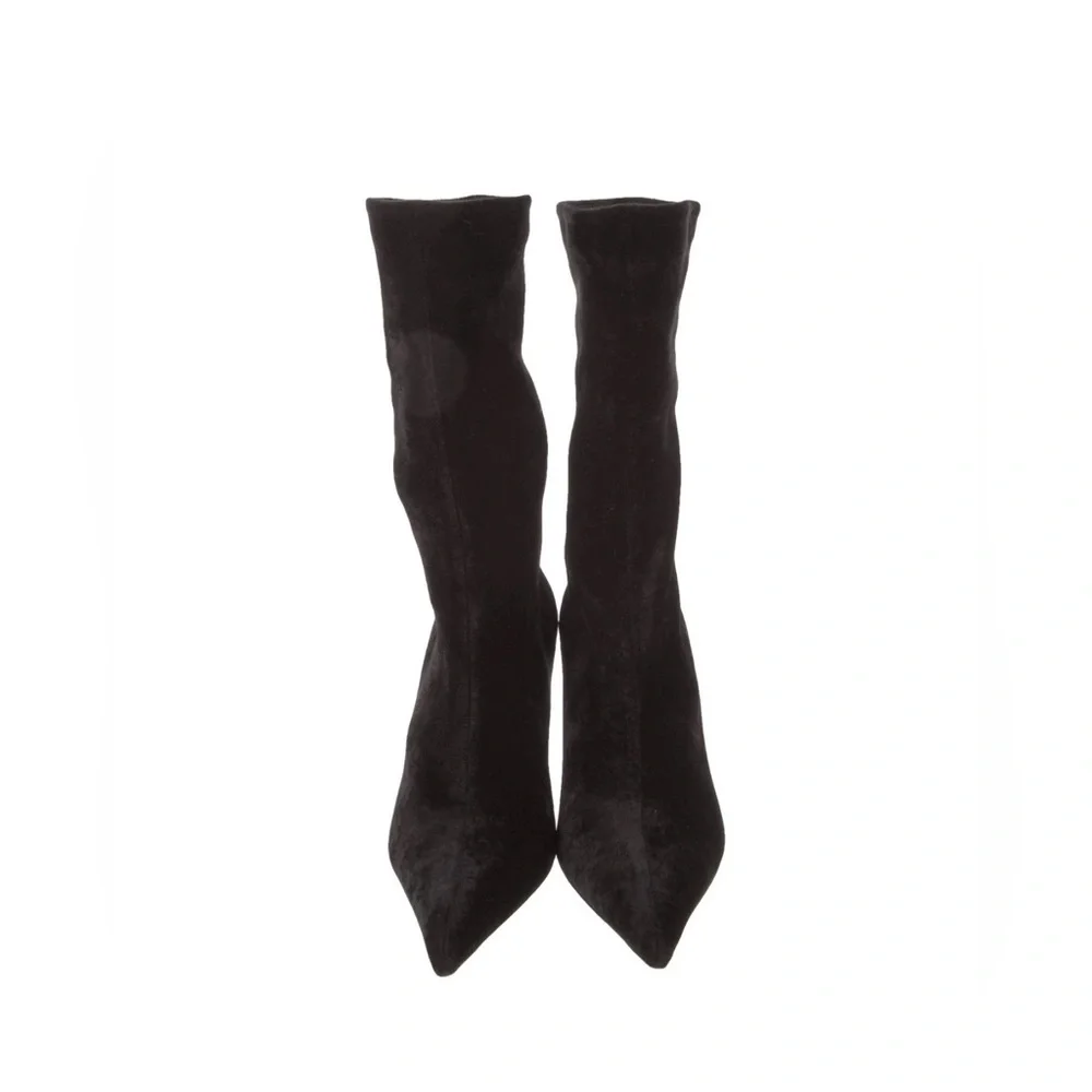 Balenciaga Black Velvet Knife Boots 36 - Picture 1 of 4